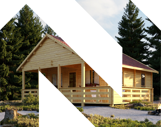 Nida log houses and log cabins