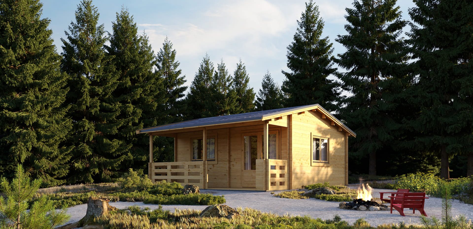 Log cabins. Abris de jardin en bois.