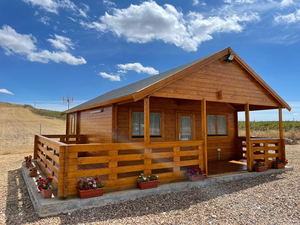 Log house with big terrace
