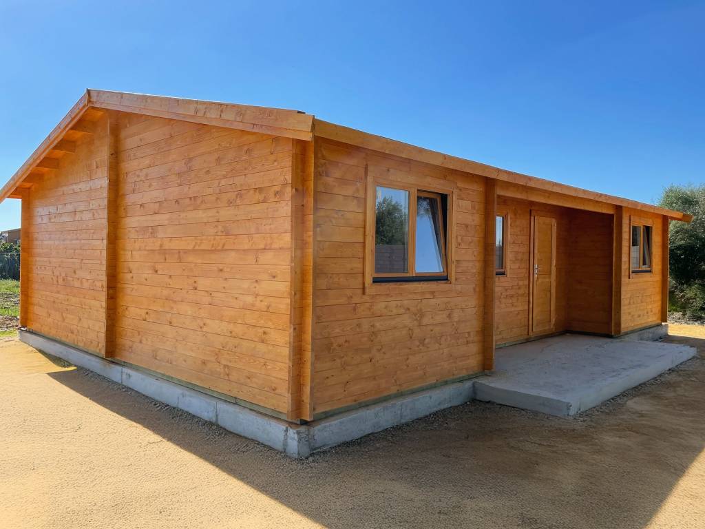 Residential log house