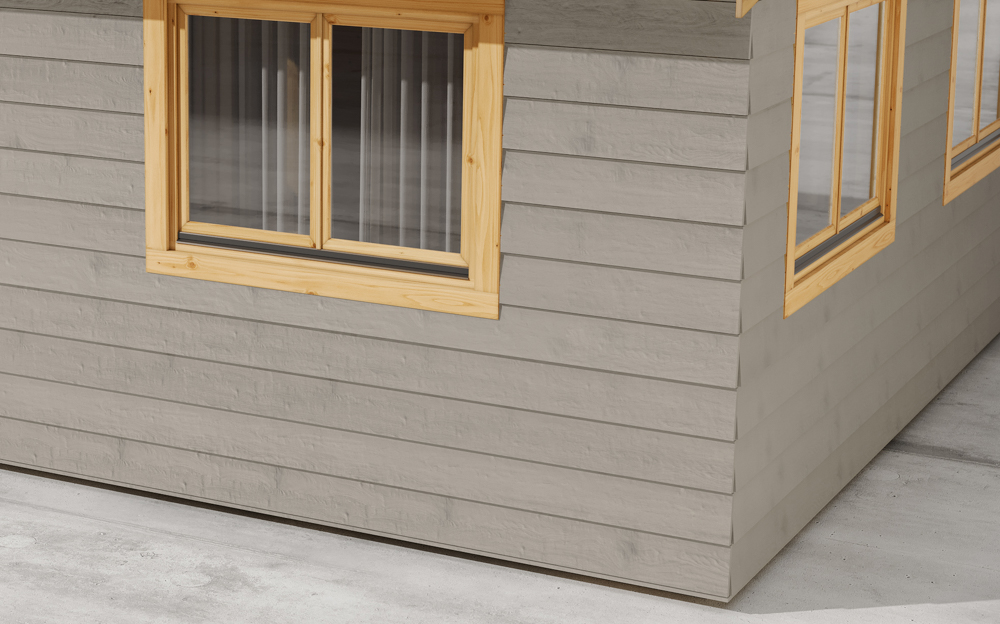 Horizontal cladding system - cedral classic. Colour: platinum grey.