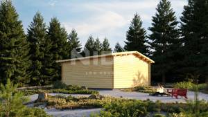 Cloud Castle wooden garage. NIDA LOG HOUSES