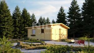 Cloud Castle wooden garage. NIDA LOG HOUSES