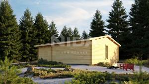 Thicket Lane log house. NIDA LOG HOUSES