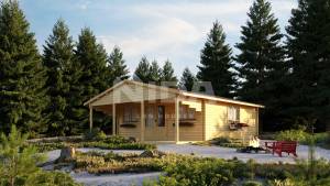 Lilac Isle log cabin. NIDA LOG HOUSES