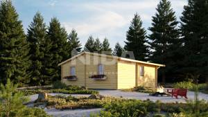 Wildflower Suite log house. NIDA LOG HOUSES