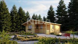 Wildflower Suite log house. NIDA LOG HOUSES