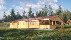 Sunny Retreat residential log home. NIDA LOG HOUSES