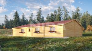 Lunar Lodge residential log home. NIDA LOG HOUSES