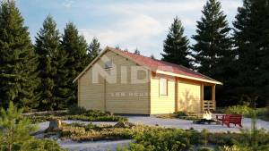 Foxglove Field log house. NIDA LOG HOUSES