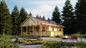 Foxglove Field log house. NIDA LOG HOUSES