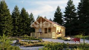 Lavender Loft log house. NIDA LOG HOUSES