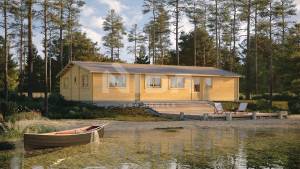 Grove Gateway residential log home. NIDA LOG HOUSES