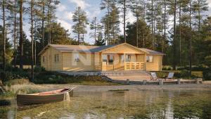 Grove Gateway residential log home. NIDA LOG HOUSES