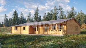 Yew Yard residential log home. NIDA LOG HOUSES