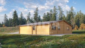 Juniper Jetty residential log home. NIDA LOG HOUSES