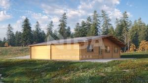 Juniper Jetty residential log home. NIDA LOG HOUSES