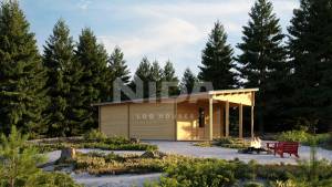 Starlight Shore log house. NIDA LOG HOUSES