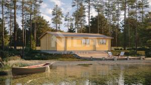 Thunder Trail residential log home. NIDA LOG HOUSES