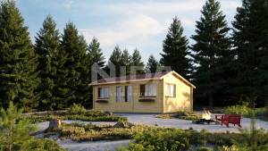Moonlit Meadow log cabin. NIDA LOG HOUSES