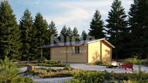 Creek Comfort residential log home. NIDA LOG HOUSES