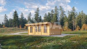 Cypress Snug garden room. NIDA LOG HOUSES