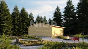 Golden Leaf Cabin - garden room. NIDA LOG HOUSES