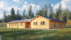 Dreamy Dell residential log home. NIDA LOG HOUSES