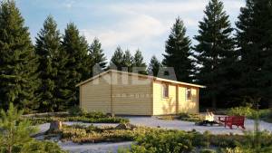 Sunset Summit log house. NIDA LOG HOUSES