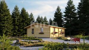 Sunset Summit log house. NIDA LOG HOUSES