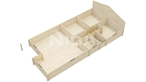 Meadow Whisper residential log home. NIDA LOG HOUSES