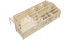 Meadow Whisper residential log home. NIDA LOG HOUSES