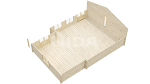 Thicket Lane log house. NIDA LOG HOUSES