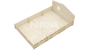 Violet Nook wooden garage. NIDA LOG HOUSES