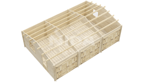 Violet Nook wooden garage. NIDA LOG HOUSES