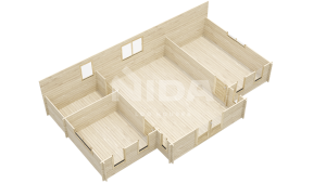 Rosewood Ridge residential log home. NIDA LOG HOUSES