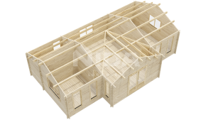 Rosewood Ridge residential log home. NIDA LOG HOUSES