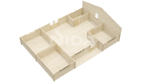 Forest Haven residential log home. NIDA LOG HOUSES