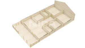 Sunny Retreat residential log home. NIDA LOG HOUSES