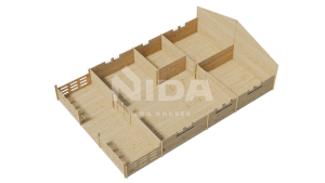 Poplar Hideaway residential log home. NIDA LOG HOUSES