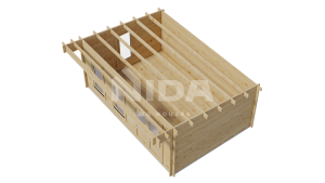 Rustic Refuge garden room. NIDA LOG HOUSES