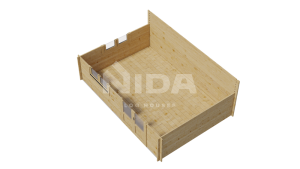 Meadow Mansion garden room. NIDA LOG HOUSES