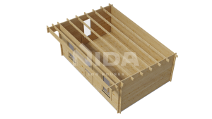 Bloosom Castle garden room. NIDA LOG HOUSES