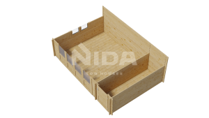 Breeze Dwelling log cabin. NIDA LOG HOUSES