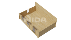 Hidden Harmony garden room. NIDA LOG HOUSES