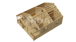 Flameflower Flat log house. NIDA LOG HOUSES