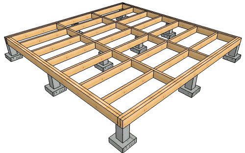 Timber frame from NIDA log houses