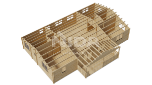 Grove Gateway residential log home. NIDA LOG HOUSES