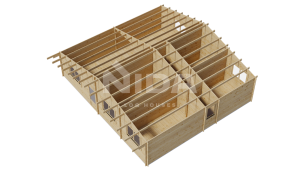 Juniper Jetty residential log home. NIDA LOG HOUSES