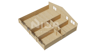 Juniper Jetty residential log home. NIDA LOG HOUSES